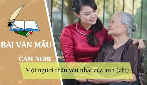 cam nghia ve mot nguoi than yeu nhat cua anh chi