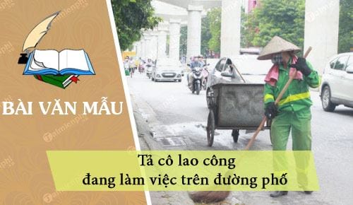 dan y ta co lao cong dang lam viec tren duong pho