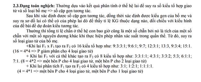 Dạng toán nghịch