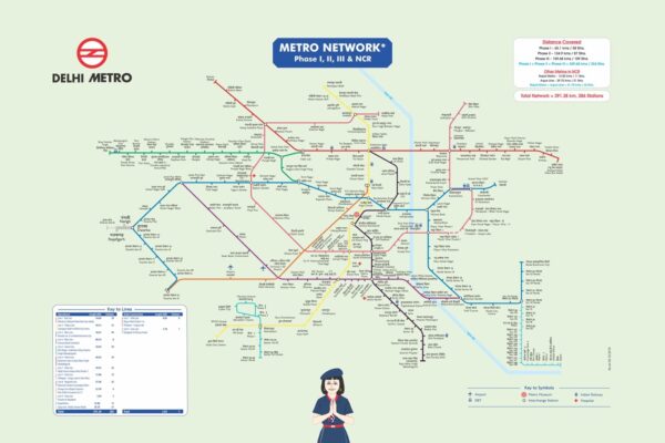 DMRC Delhi metro route map