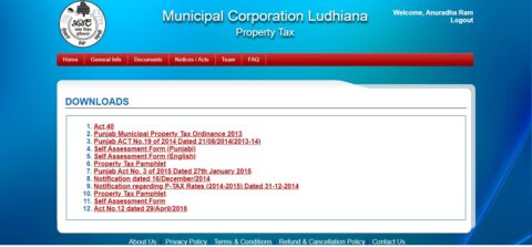 Download forms Ludhiana Property Tax