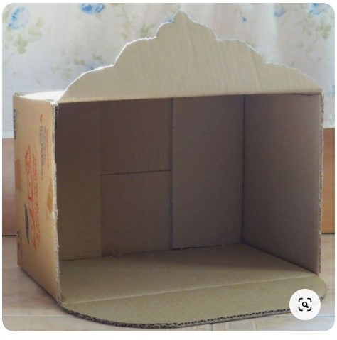 cardboard temple for Ganpati