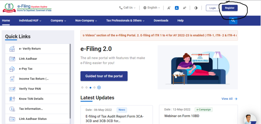 ITR login: Guide to Income-tax E filing login and registration