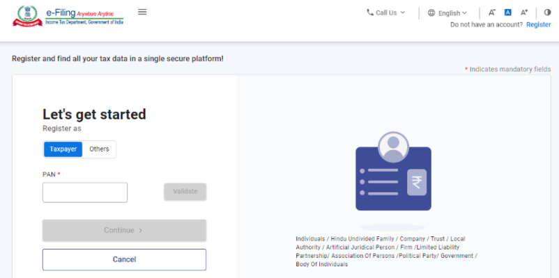 ITR login: Guide to Income-tax E filing login and registration