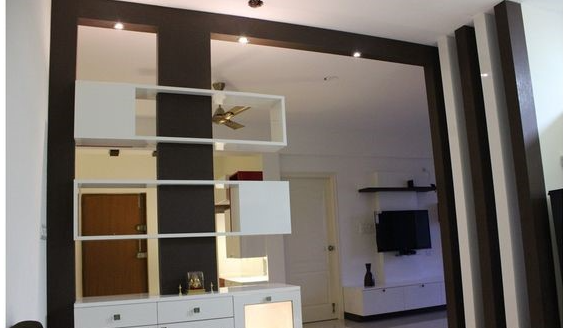 Living room divider cabinet designs- TV Unit-cum-display unit