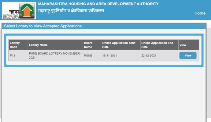 MHADA Pune Draft list