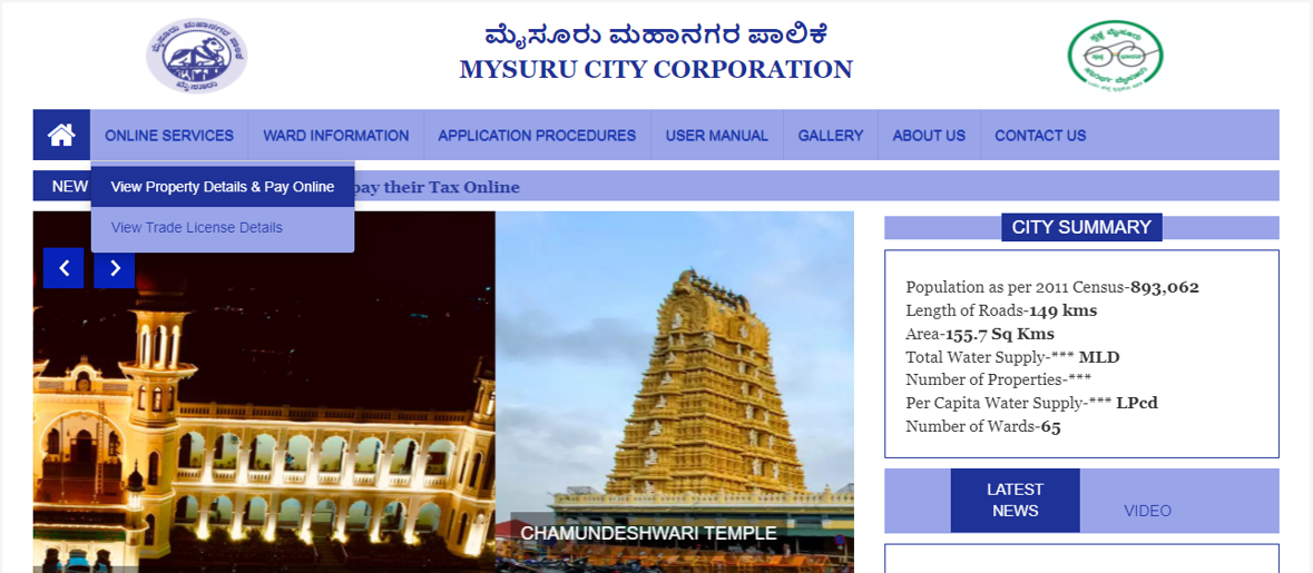 All about Mysore property tax online payment