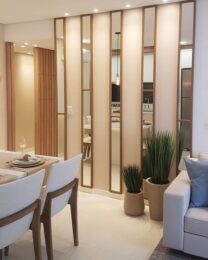 sleek mirror partition