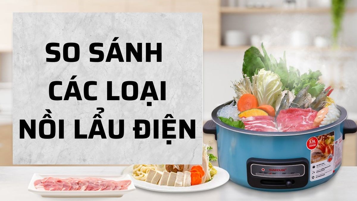 Nồi lẩu điện nút gạt cảm ứng nút xoay nút nhấn