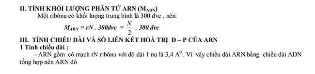 TÍNH KHỐI LƯỢNG PHÂN TỬ ARN (MARN)