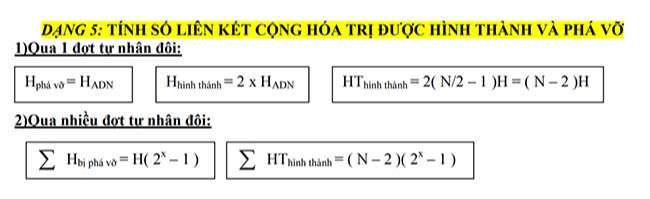 Tính số liên kết cộng hóa trị được hình thành và phá vỡ