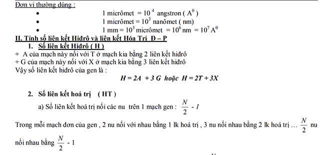 Tính số liên kết Hiđrô và liên kết Hóa Trị Đ – P