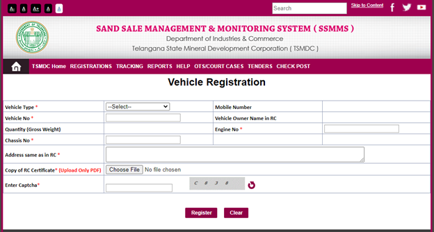 TSMDC: A guide to online sand booking and order tracking on SSMMS in Telangana