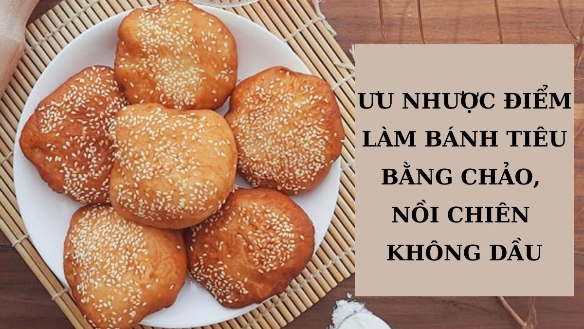 Bánh tiêu bằng chảo chống dính, nồi chiên không dầu