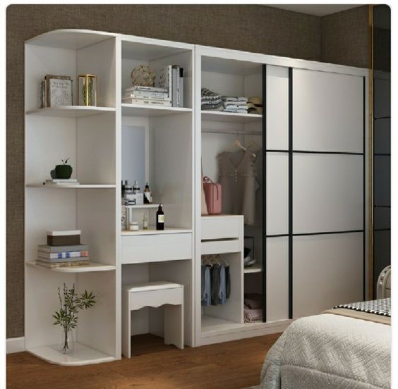 wardrobe design with dressing table