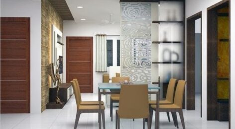 wood glass partition