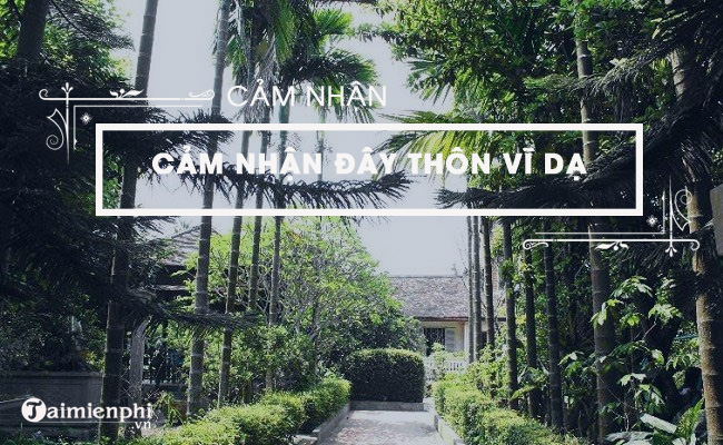 cam nhan day thon vi da