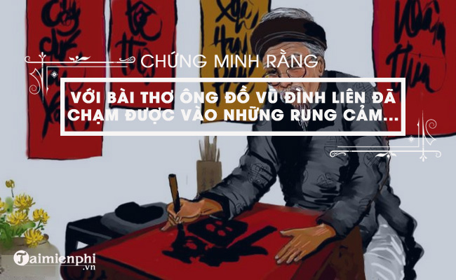 chung minh nhan dinh voi bai tho ong do vu dinh lien da cham vao nhung rung cam tam linh