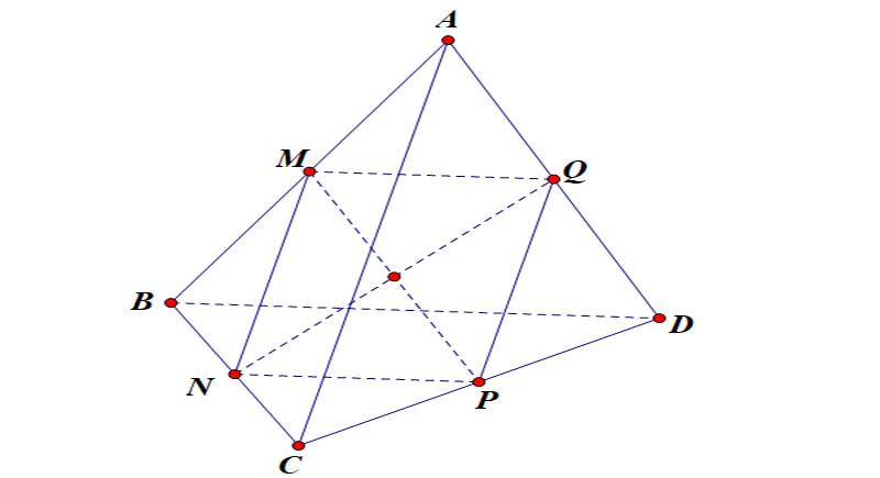 Cách vẽ trọng tâm của tứ diện