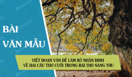 viet doan van de lam ro nhan dinh ve hai cau tho cuoi trong bai tho sang thu